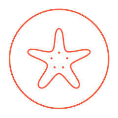 Image showing Starfish line icon.