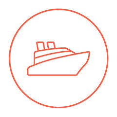 Image showing Cruise ship line icon.