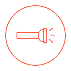 Image showing Flashlight line icon.