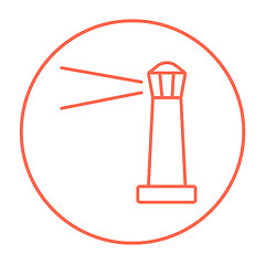 Image showing Lighthouse line icon.