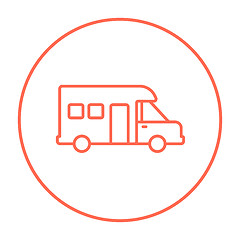 Image showing Motorhome line icon.