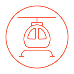 Image showing Helicopter line icon.