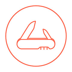 Image showing Jackknife line icon.