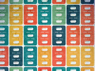 Image showing Health concept: Pills Blister icons on Digital Paper background