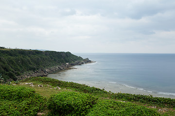 Image showing Sea of emerald green of the Okinawa