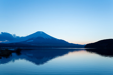 Image showing Mt Fuji and Lake Yamanaka