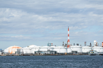 Image showing Oil tank in industrial factory