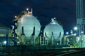 Image showing Gas storage tanks