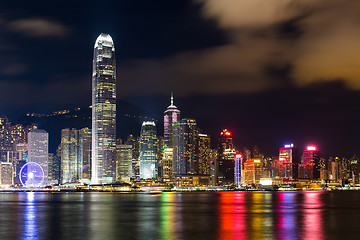 Image showing Hong Kong, Victoria Harbour at night