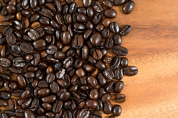 Image showing Coffee on grunge wooden background