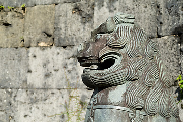 Image showing Japanese Lion statue