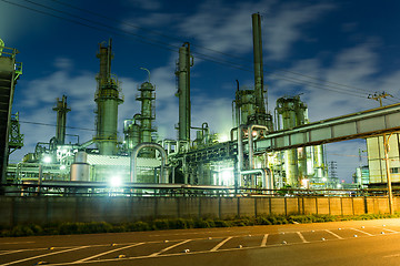 Image showing Industry factory at night