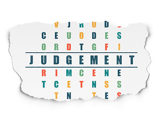 Image showing Law concept: Judgement in Crossword Puzzle