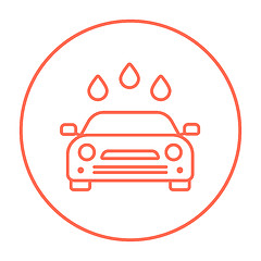 Image showing Car wash line icon.