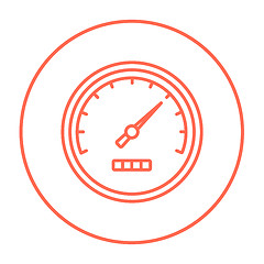 Image showing Speedometer line icon.