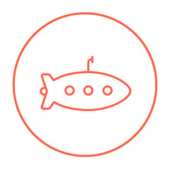 Image showing Submarine line icon.