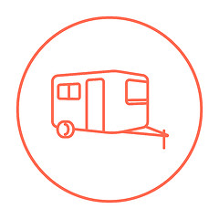 Image showing Caravan line icon.