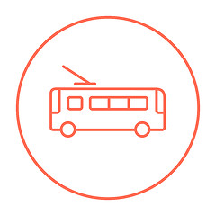 Image showing Trolleybus line icon.