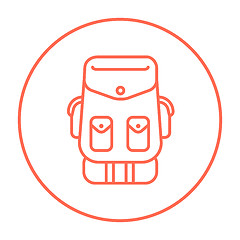 Image showing Backpack line icon.