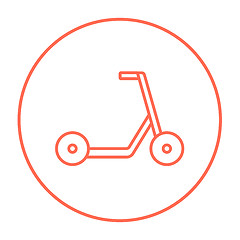 Image showing Kick scooter line icon.