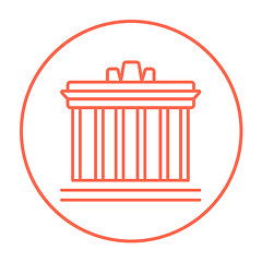 Image showing Acropolis of Athens line icon.