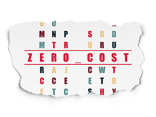 Image showing Business concept: Zero cost in Crossword Puzzle
