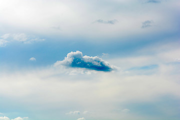 Image showing blue sky background with tiny clouds