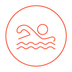 Image showing Swimmer line icon.