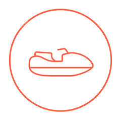 Image showing Jet scooter line icon.