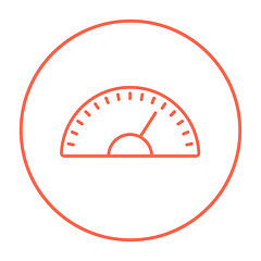 Image showing Speedometer line icon.