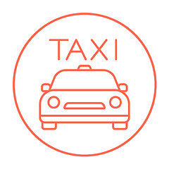 Image showing Taxi line icon.