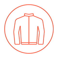 Image showing Biker jacket line icon.