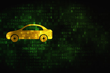 Image showing Vacation concept: Car on digital background