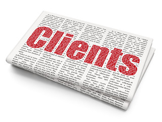 Image showing Business concept: Clients on Newspaper background