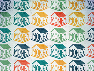 Image showing Money concept: Money Box icons on Digital Paper background