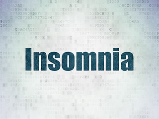 Image showing Medicine concept: Insomnia on Digital Paper background