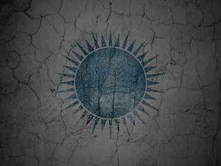 Image showing Tourism concept: Sun on grunge wall background