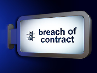 Image showing Law concept: Breach Of Contract and Criminal on billboard background