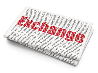 Image showing Banking concept: Exchange on Newspaper background