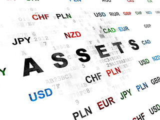 Image showing Currency concept: Assets on Digital background