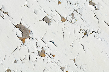 Image showing Brushed white wall texture - dirty background