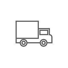 Image showing Delivery van line icon.