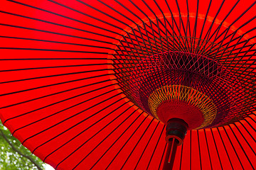 Image showing Japanese red umbrella