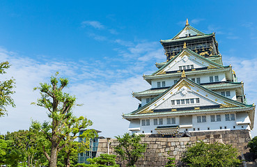 Image showing Osaka castle in Japan