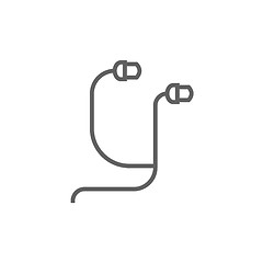 Image showing Earphone line icon.