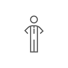 Image showing Businessman standing line icon.