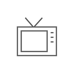 Image showing Retro television line icon.