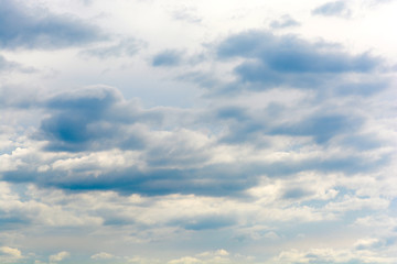 Image showing Fantastic soft white clouds against blue sky