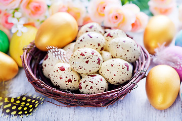 Image showing decorative painted Easter eggs