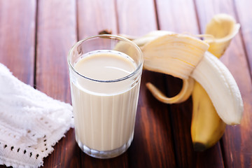 Image showing milk with banana